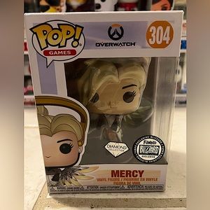 Funko POP Overwatch Blizzard Exclusive MERCY Diamond collection.#304